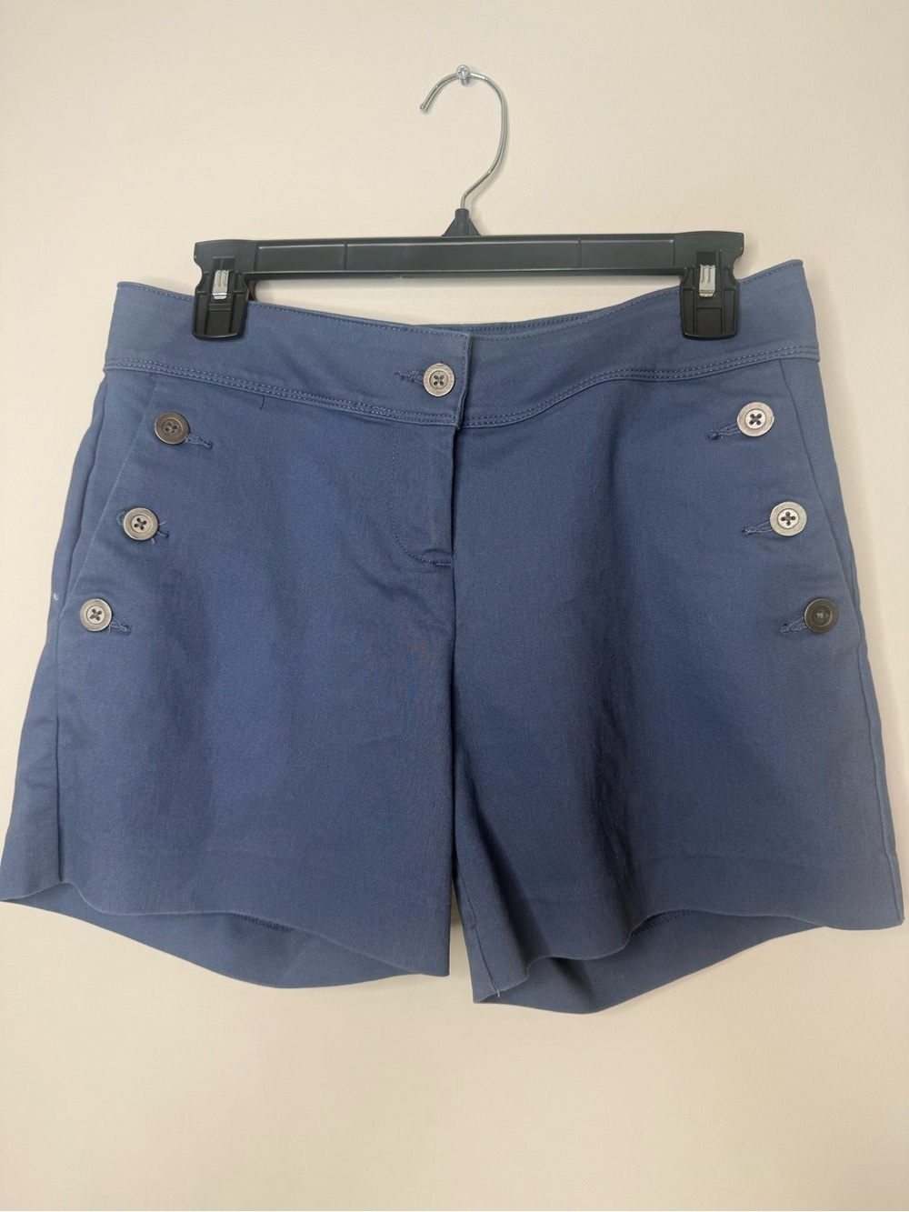 Isaac Mizrahi New York Blue Nautical Sailor Button Shorts Women’s Size 4